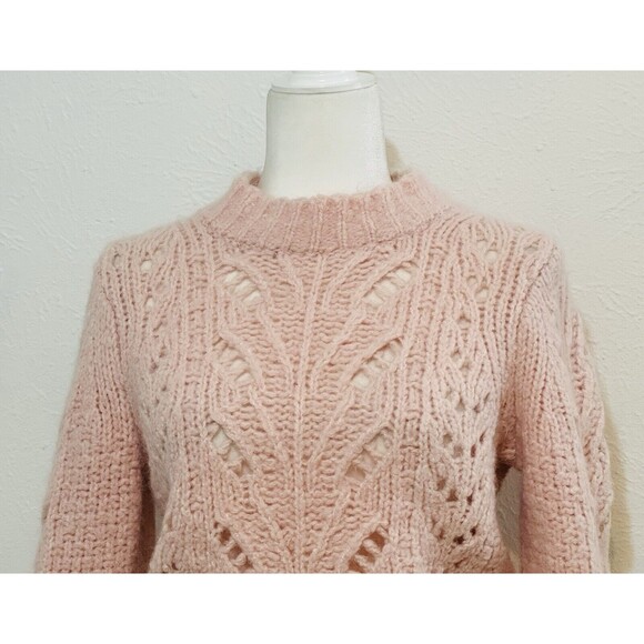 J. Crew Point Sur Pointelle Size XS Alpaca Wool Knit Sweater Quiet Luxury - Picture 11 of 11